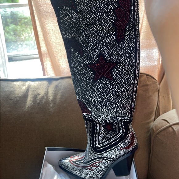 Azalea Wang Jolee Rhinestone Boots - Picture 4 of 11